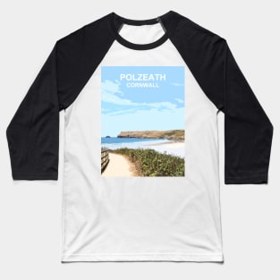 Polzeath Cornwall. Cornish gift. Kernow fishing harbour Baseball T-Shirt